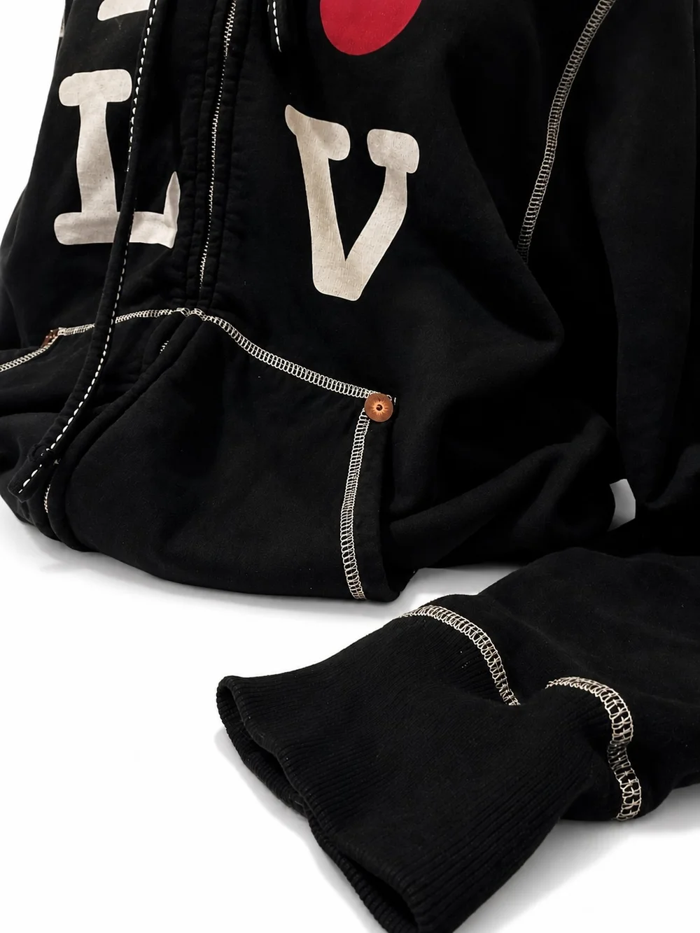 True Religion I ❤️ LV Zip-Up Hoodie - M/L